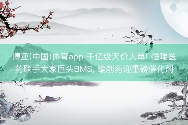 博亚(中国)体育app 千亿级天价大单! 恒瑞医药联手大家巨头BMS， 编削药迎重磅催化剂