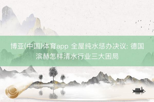 博亚(中国)体育app 全屋纯水惩办决议: 德国滨赫怎样清水行业三大困局
